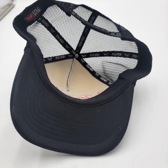CREAM Hat Cap Snap Back Black Red Mesh Trucker Embroidered Muka One Size Mens - Picture 8 of 8